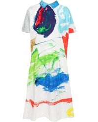 Daniela Gregis - Abstract-print Midi Dress - Lyst