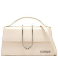 Jacquemus - 'Il Grande Bambino' Iivory Calf Leather Tote Bag - Lyst