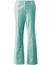 forte_forte - Cotton Viscose Stretch Velvet Trumpet Shaped Pants Clothing - Lyst