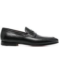 Santoni - Penny Leather Loafers - Lyst