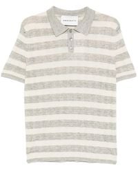 Amaranto - Striped Polo Shirt - Lyst
