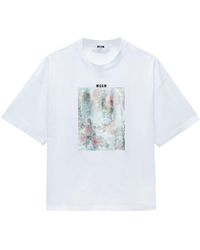 MSGM - T-shirt con stampa - Lyst