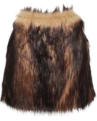 Simone Rocha - Minijupe En Fourrure Artificielle - Lyst