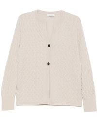 Le Tricot Perugia - Button Cable-Knit Cardigan - Lyst