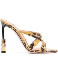 Bally - Snakeskin-print 110mm Leather Mules - Lyst