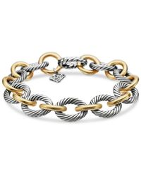 David Yurman - Pulsera Oval Link Chain de 12 mm en oro amarillo de 18 ct y plata de ley - Lyst
