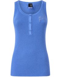 Pinko - Buttoned Ribbed Tank Top - Lyst