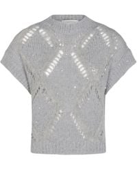 Antonelli - T-Shirt mit Pailletten - Lyst