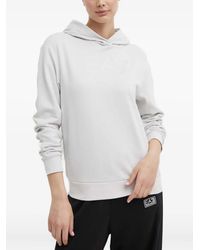 EA7 - Sudadera con capucha y detalle del logo - Lyst