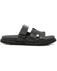SERGIO MORETTI FIRENZE - Touch-Strap Leather Sandals - Lyst