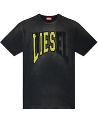 DIESEL - T-Wash-N T-Shirt mit beflocktem Logo - Lyst