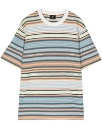 PS by Paul Smith - Multi-stripe Organic-cotton T-shirt - Lyst
