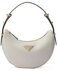 Prada - Arqué Brand-plaque Leather Shoulder Bag - Lyst