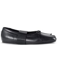 Ann Demeulemeester - Ballerines Paloma En Cuir De Veau À Ruban - Lyst