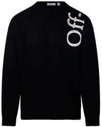 Off-White c/o Virgil Abloh - Logo-Embroidered Knitted Sweater - Lyst