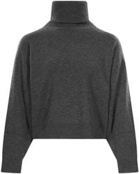 Brunello Cucinelli - Virgin Wool, Cashmere And Silk English Rib Turtleneck Sweater - Lyst