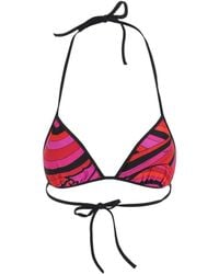 PUCCI - Haut De Bikini Triangle À Imprimé Iride - Lyst