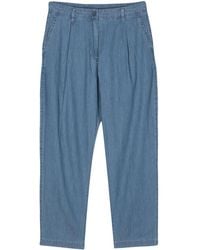 Aspesi - Chambray Pleated Trousers - Lyst