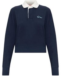 KENZO - Varsity Embroidered-Logo Polo Shirt - Lyst