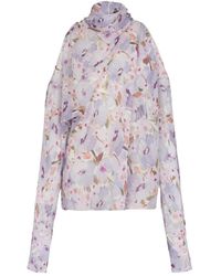 Balmain - Flowers-Print Blouse - Lyst