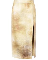 Roberto Cavalli - Leather Pencil Skirt - Lyst