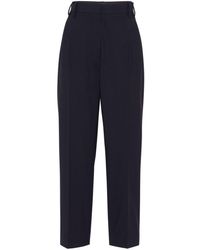 Brunello Cucinelli - Pleated Tapered Trousers - Lyst
