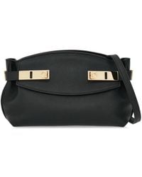 Ferragamo - Jet Mini Leather Crossbody Bag With-Tone Gancini Clasp - Lyst