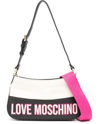 Love Moschino - Bolso shopper con logo bordado - Lyst