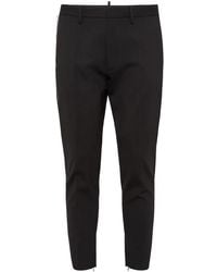 DSquared² - Logo-Print Tapered Trousers - Lyst