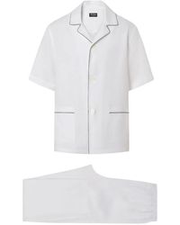 ZEGNA - Piped Oasi Lino Pyjamas - Lyst