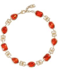 Dolce & Gabbana - Halskette Mit Logo - Lyst