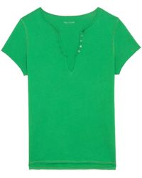 Zadig & Voltaire - Langarmshirt Mit Henley-Kragen - Lyst