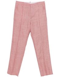 DSquared² - Houndstooth-Pattern Pressed-Crease Trousers - Lyst