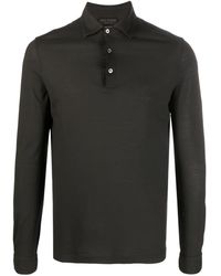 Dell'Oglio - Long-sleeve Cotton Polo Shirt - Lyst