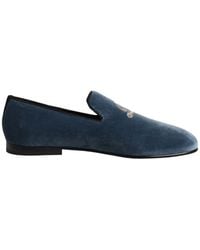 Dolce & Gabbana - Embroidered Velvet Loafers - Lyst