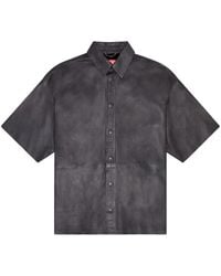DIESEL - S-Emin-Lth Leather Shirt - Lyst