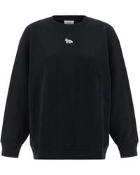 Maison Kitsuné - Sweater Met Baby Fox-Patch En Ronde Hals - Lyst