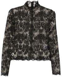 Franchise - Paulina Floral-Lace High-Neck Top - Lyst
