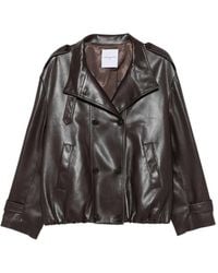 Isabelle Blanche - Double-Breasted Buckle-Collar Jacket - Lyst
