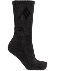 The Attico - Logo-jacquard Ankle Socks - Lyst
