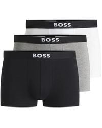 BOSS - Logo-Waistband Boxers (Pack Of Three) - Lyst