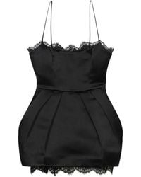 Blumarine - Lace-Trim Balloon Mini Dress - Lyst