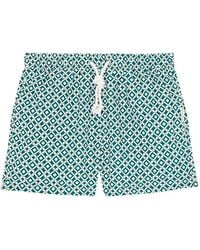GASSA D'AMANTE - Taormina Geometric-Print Drawstring Swim Shorts - Lyst