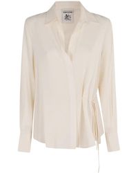 Semicouture - Gustave Blouse Met V-Hals - Lyst