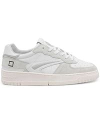 Date - Torneo Round-Toe Leather Sneakers - Lyst
