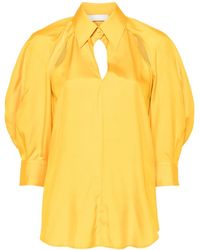 Chloé - Open-Shoulder Silk Blouse - Lyst