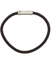 Le Gramme - Bracelet En Cuir 7G À Design Torsadé - Lyst