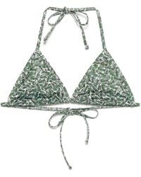 Lacoste - Monogram-Print Bikini Top - Lyst