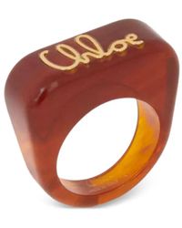 Chloé - Plage Ring Met Logo - Lyst