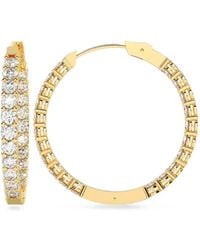 Diamond Essentials - Orecchini A Cerchio Con Diamanti - Lyst